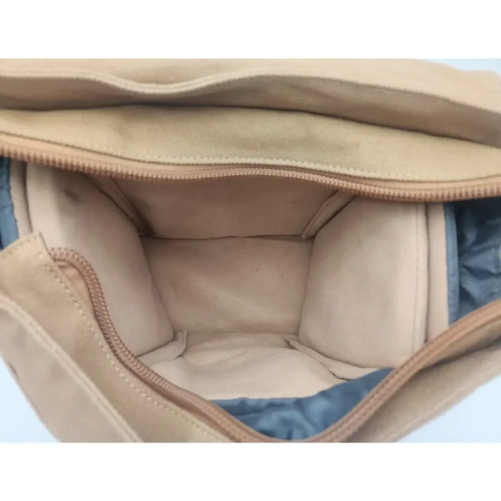MOACC Canvas Camera Tote Bag Tan Beige Handle and Strap